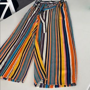 NWT Angie striped wide leg pants. Size M